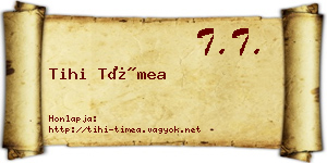 Tihi Tímea névjegykártya